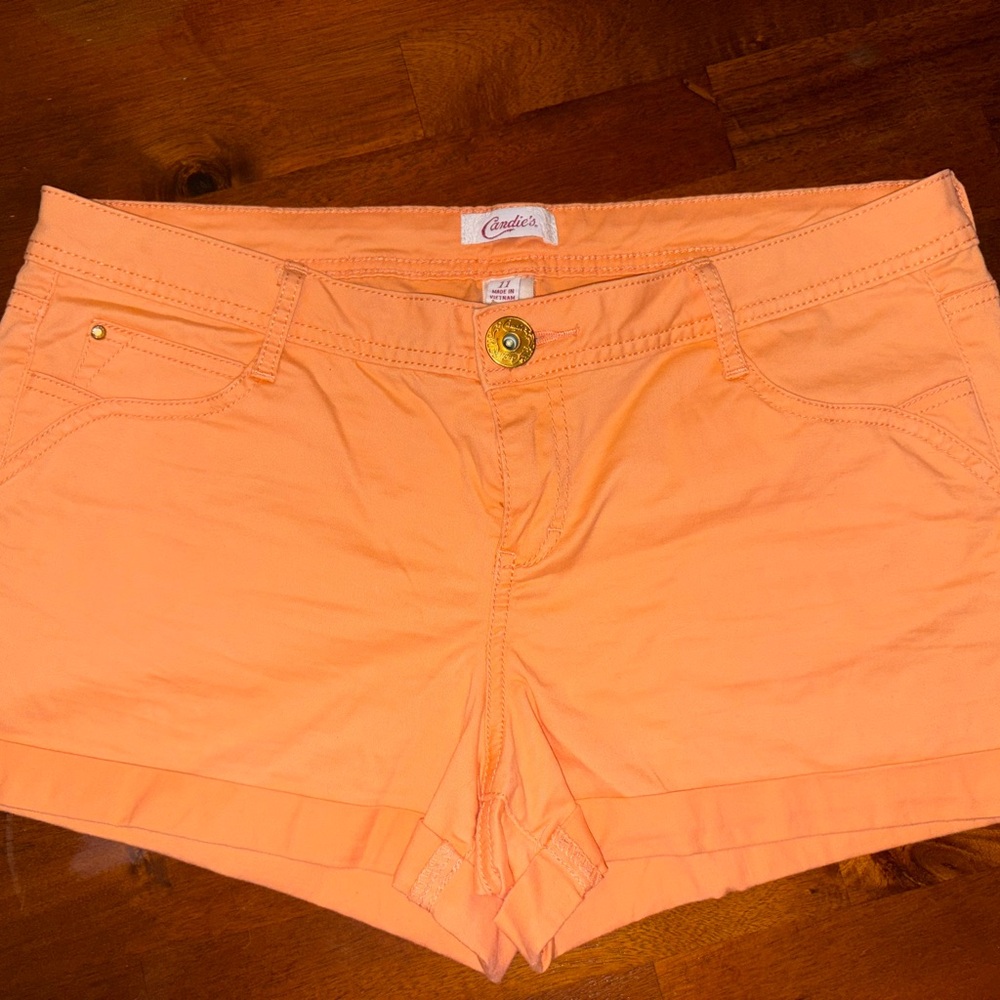 Candie's Vibrant Orange Jean Shorts